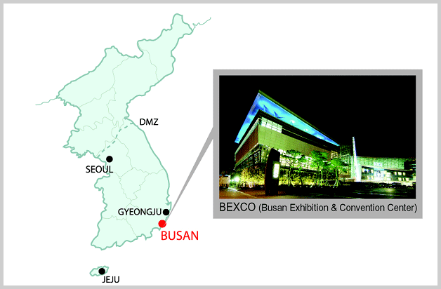 BEXCO (Busan Exhibition & Convention Center, http://www.bexco.co.kr/), Busan, Korea will be the venue for AsCA 2010